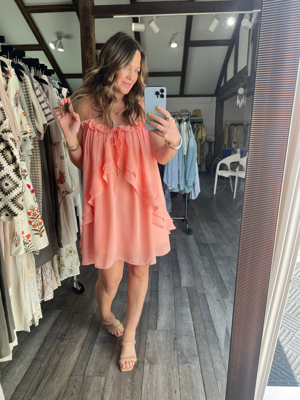 Lorella Dress Spiced Coral