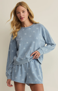 Written Stars Sweatshirt Ocean Air Indigo