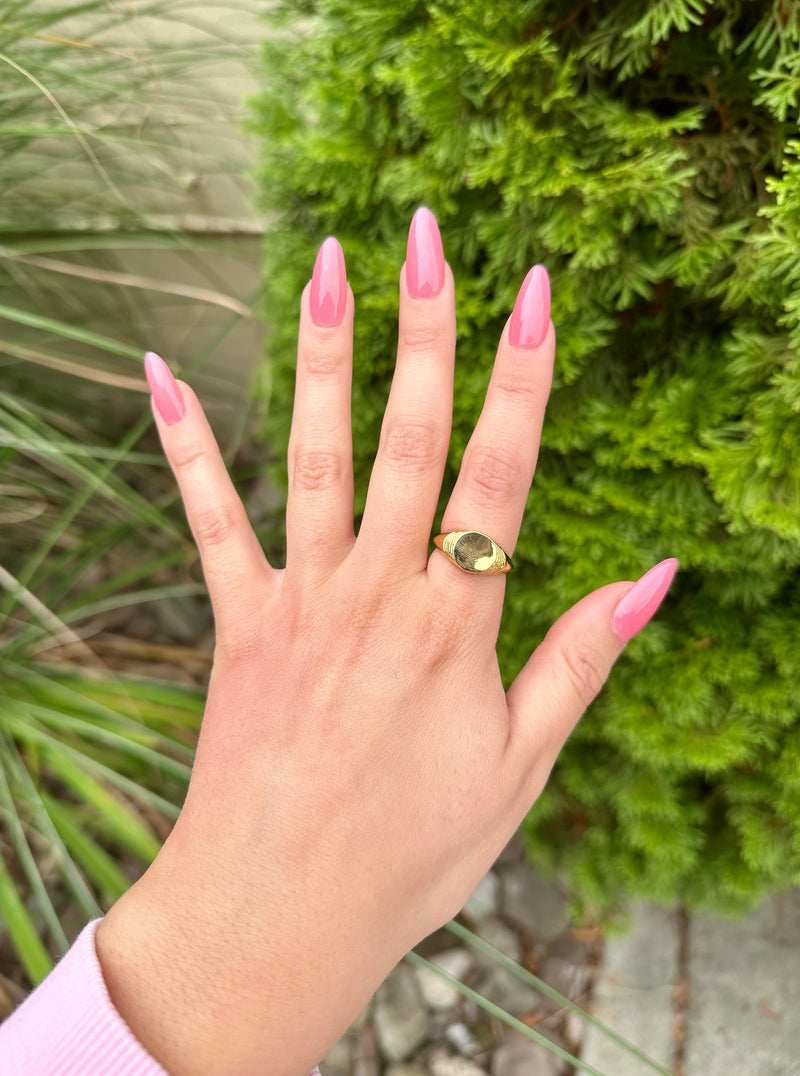 Signet Round Ring Gold