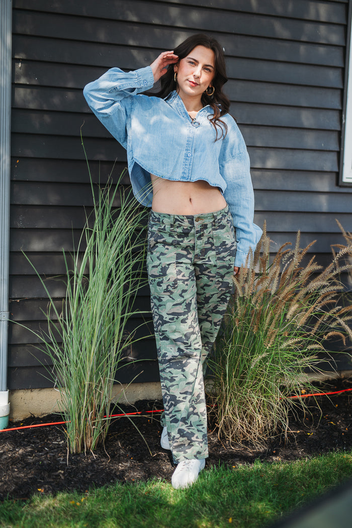 Beau Button Down Light Denim Shirt