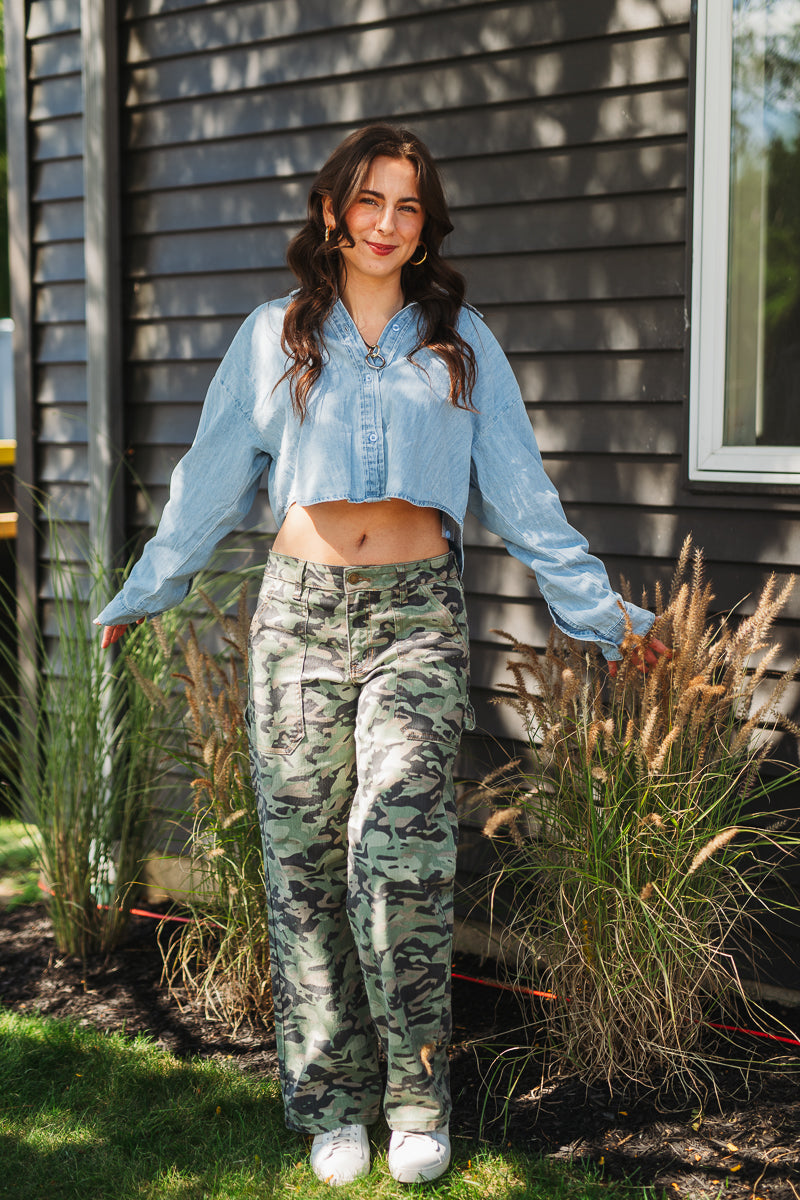 Beau Button Down Light Denim Shirt