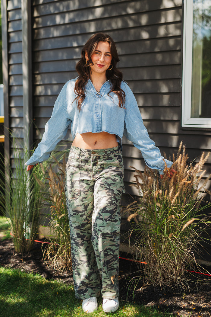 Beau Button Down Light Denim Shirt