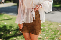Ciera Suede Mini Skirt