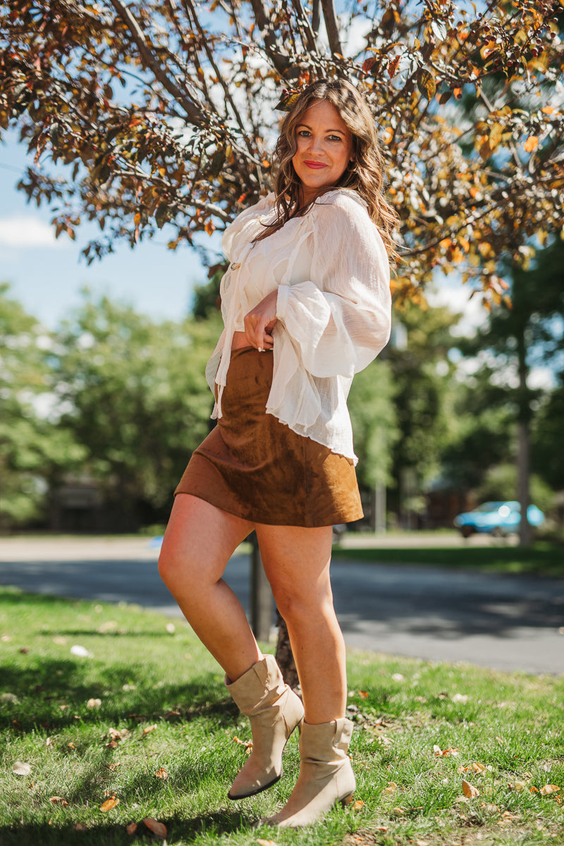 Ciera Suede Mini Skirt