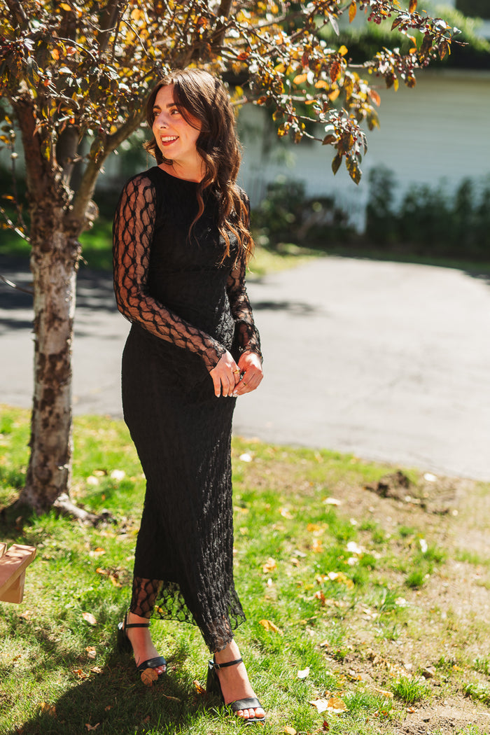 Dramatic Black Lace Dress