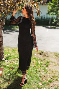 Dramatic Black Lace Dress