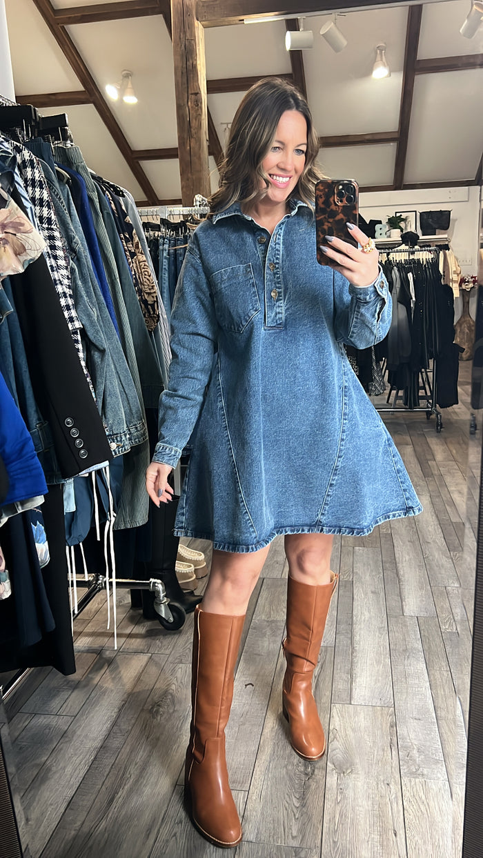 Edith Dress Denim