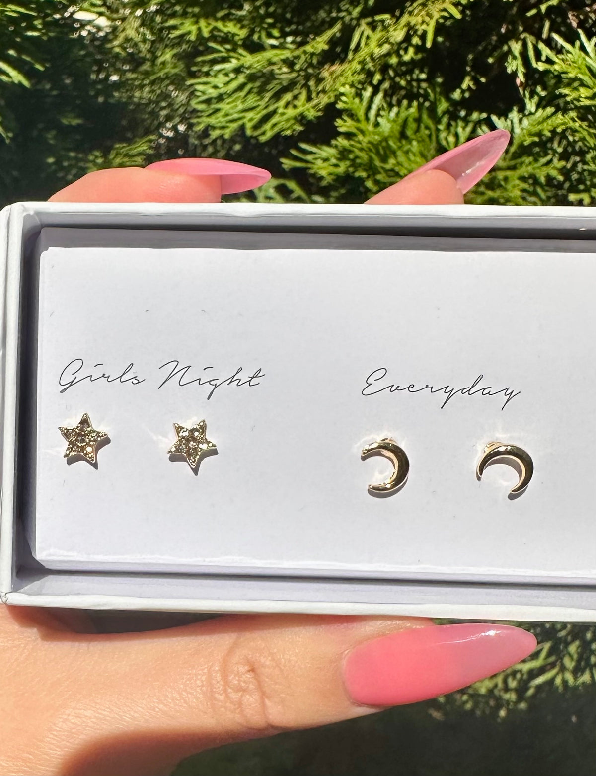 Crystal & Crescent 5 Earring Set