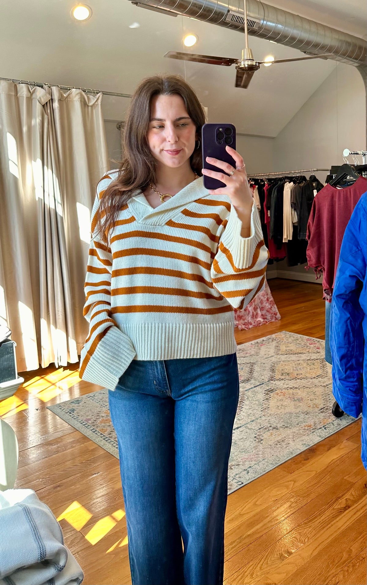 Carmel Stripe Sweater