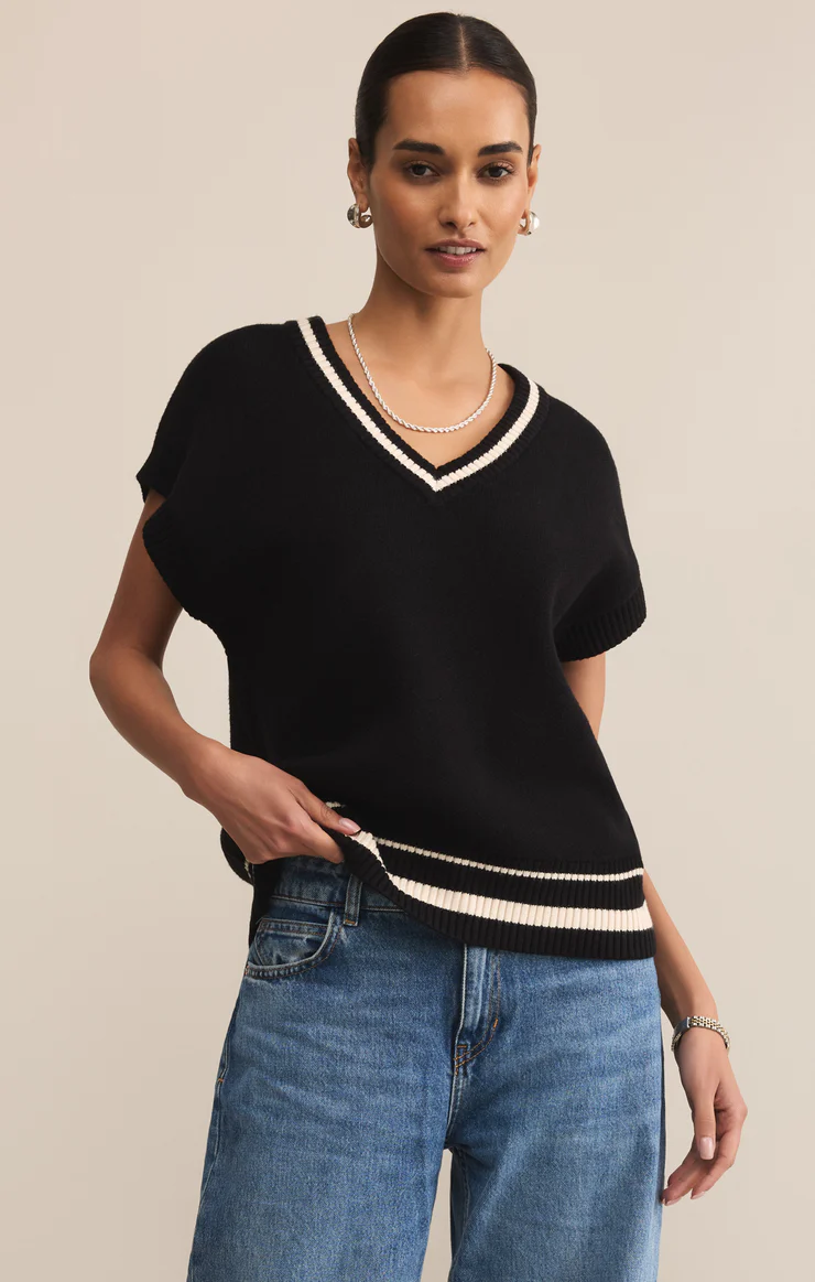 Fletcher Sweater Vest Black