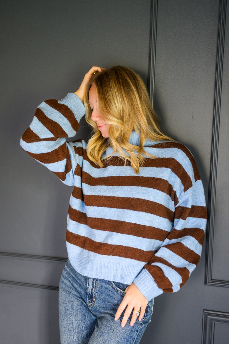 Sky & Spice Stripe Sweater