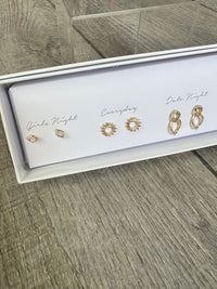 Oval Link Dangle Earring Set