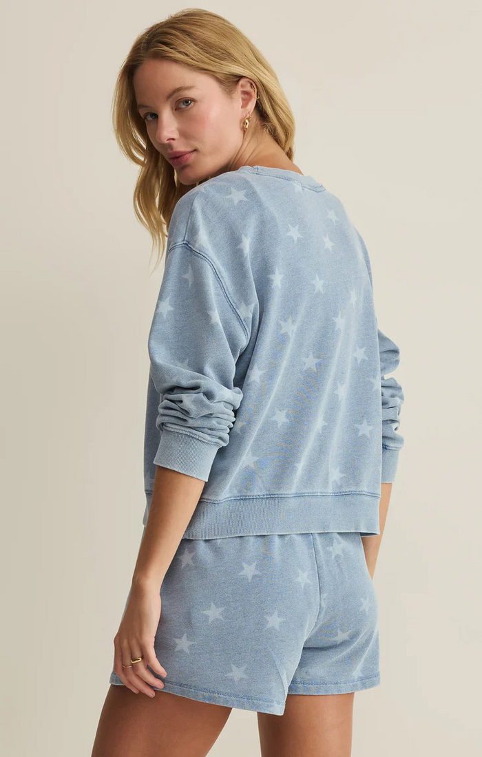 Written Stars Sweatshirt Ocean Air Indigo
