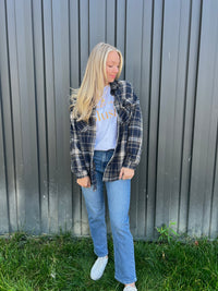 Navy Plaid Jacket