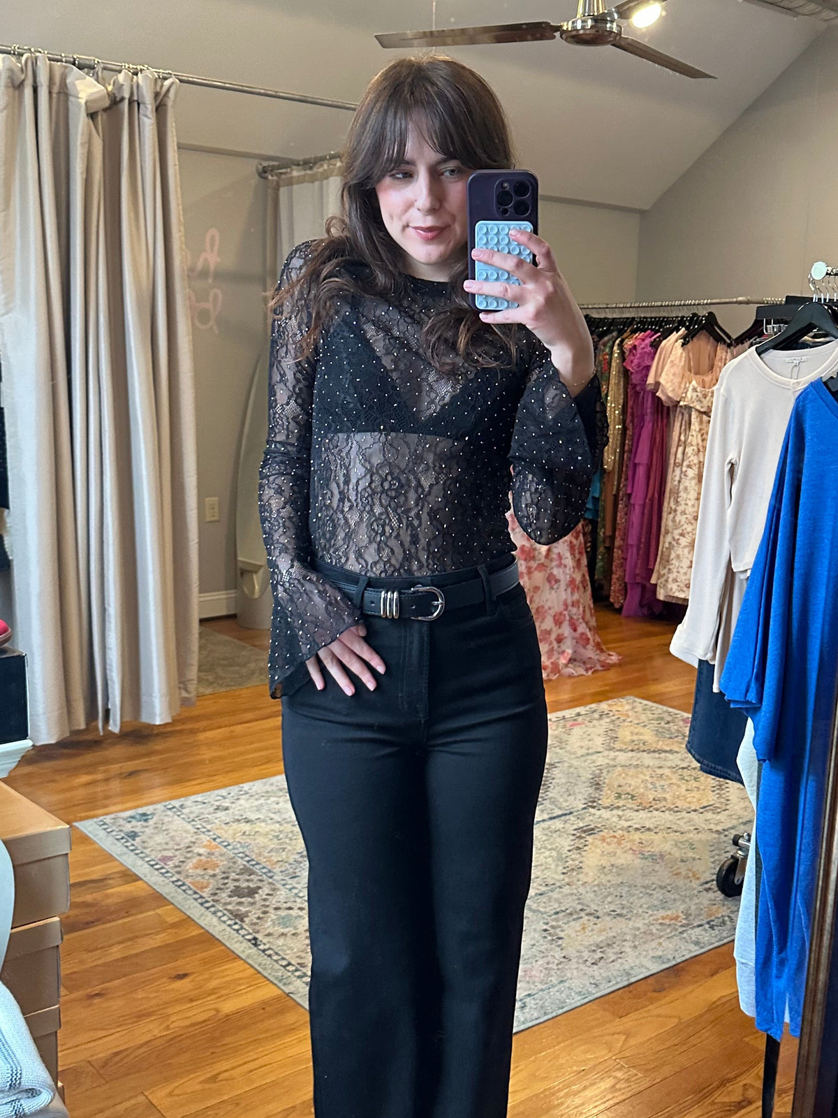 Sparkle in Lace Top