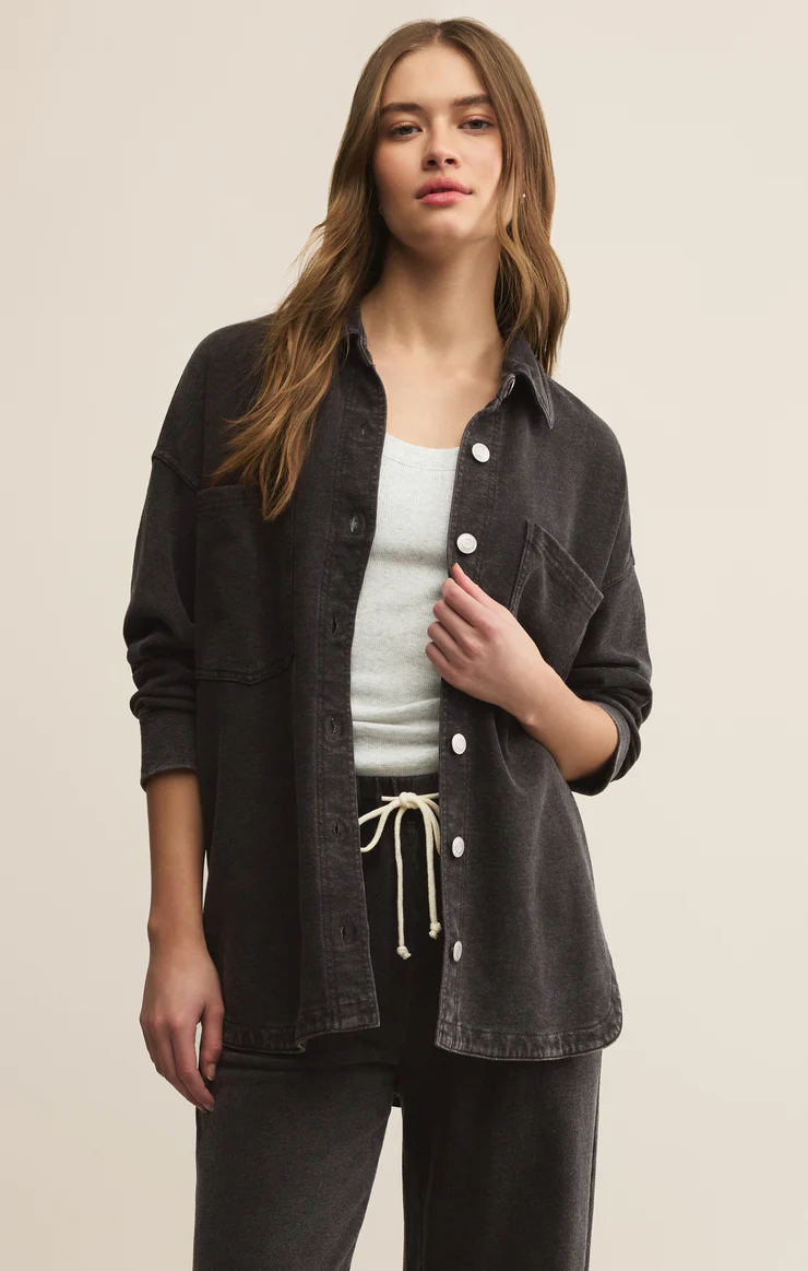 All Day Knit Denim Jacket Vintage Black