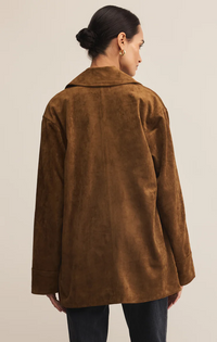 Decker Suede Chore Jacket Cognac
