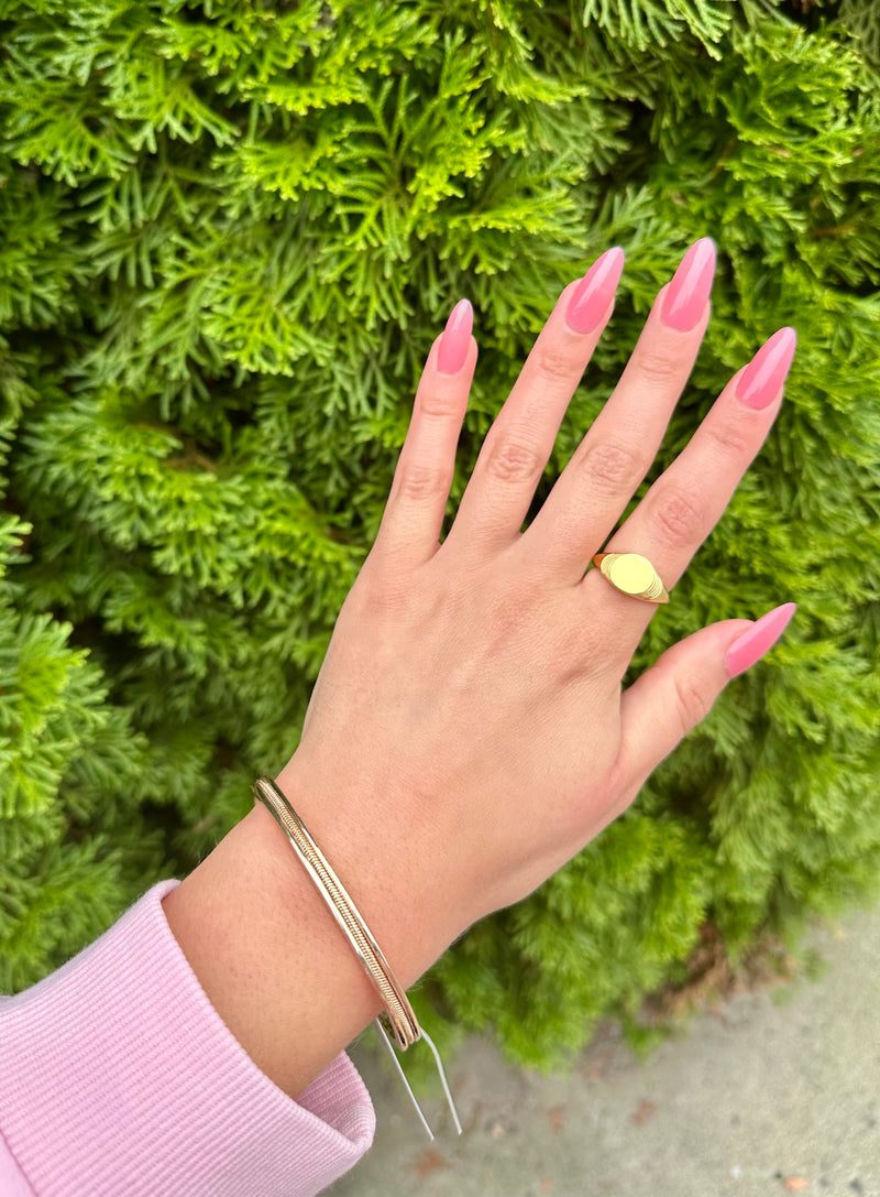 Twist Chain & Metal Cuff Bracelet