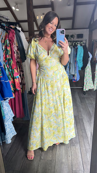 Beautiful Morning Bubble Sleeve Maxi Dress