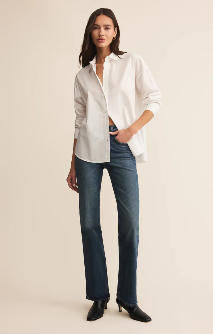 Elevated Poplin Shirt White