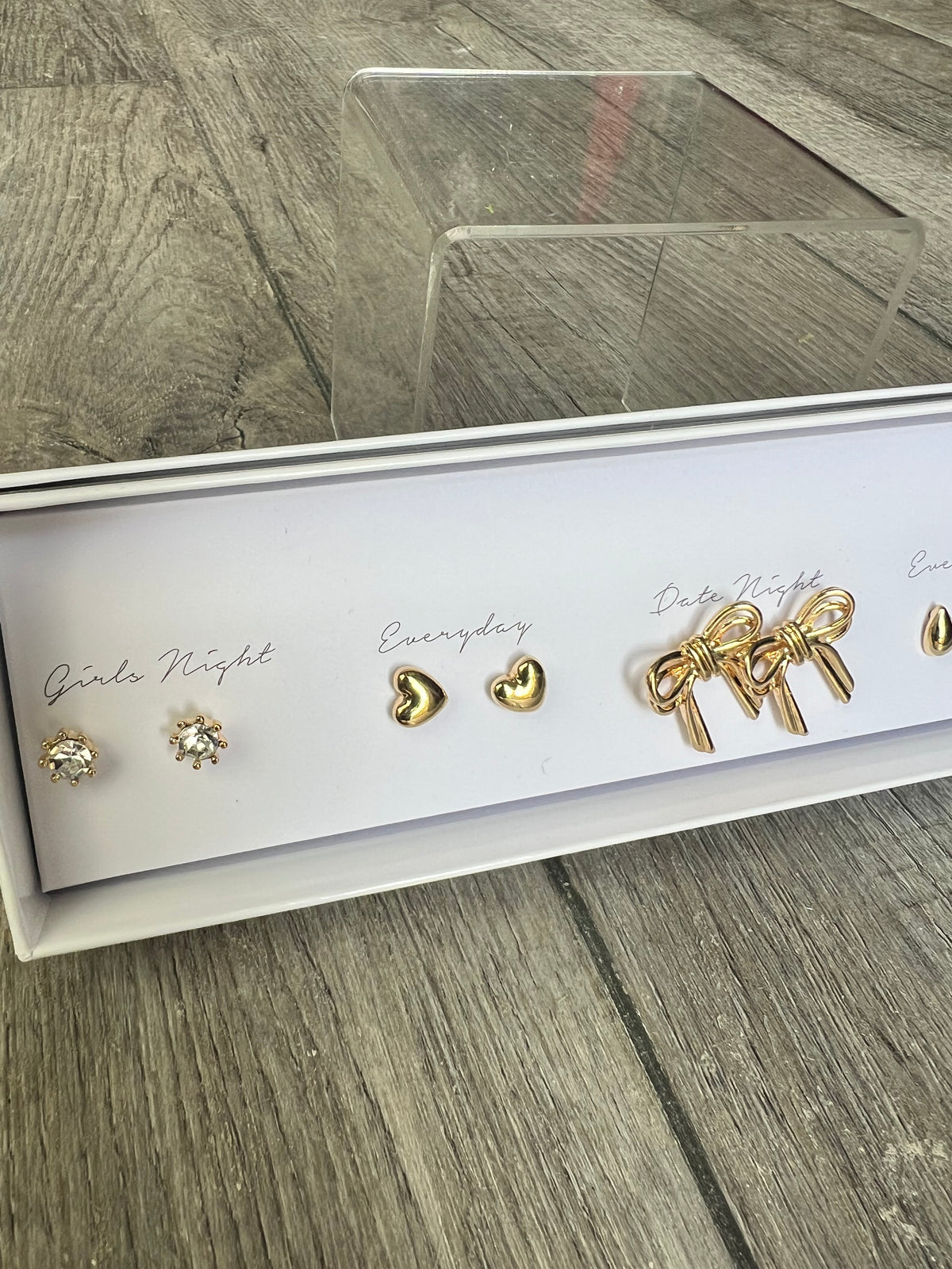 Bow & Heart Earring Stud Set Collection