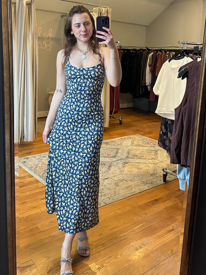 Chiara Idra Ditsy Midi Dress Eclipse