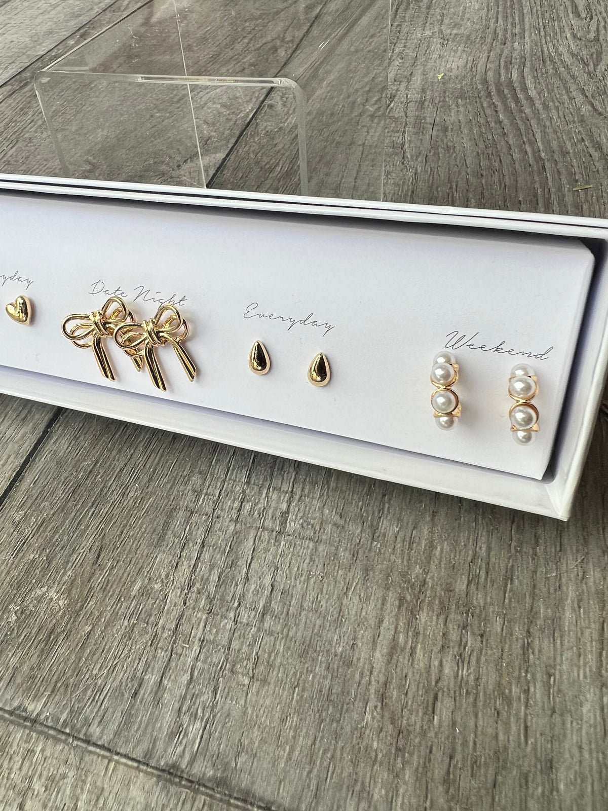 Bow & Heart Earring Stud Set Collection