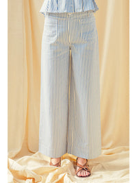 Blue & White Stripe Pocket Pant