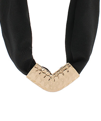 Vivian Black Scarf Necklace