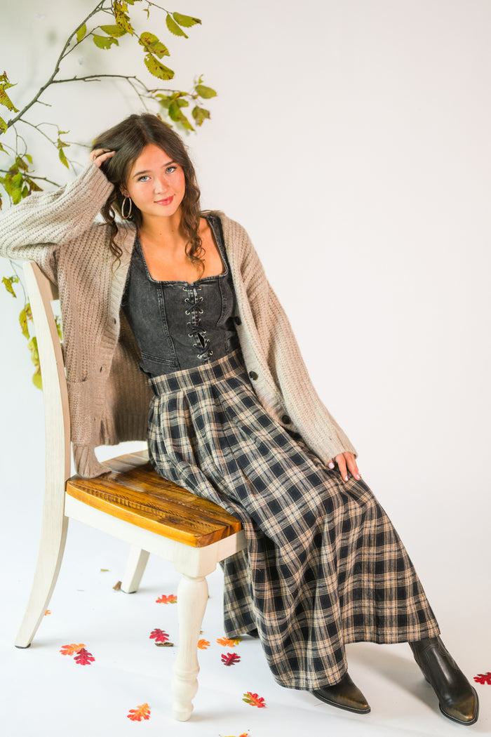 Whitmore Oversized Cardigan - Light Khaki