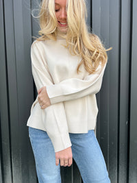 Miranda Mock Neck Seam Front Sweater