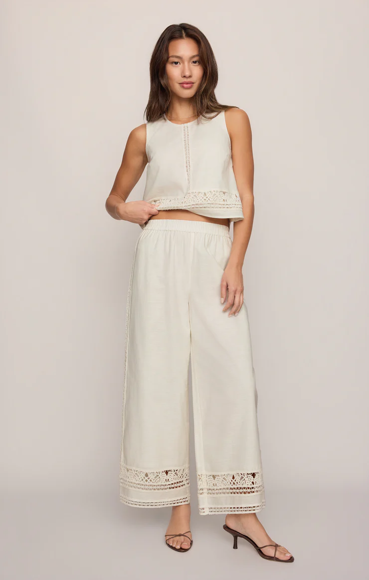Scout Embroidered Pant White