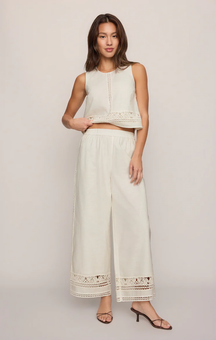 Scout Embroidered Pant White
