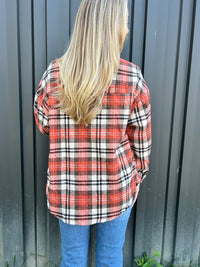 Burnt Orange Plaid Jacket