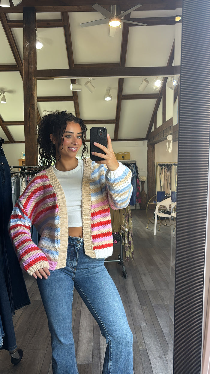 Melanie Multi Stripe Cardigan