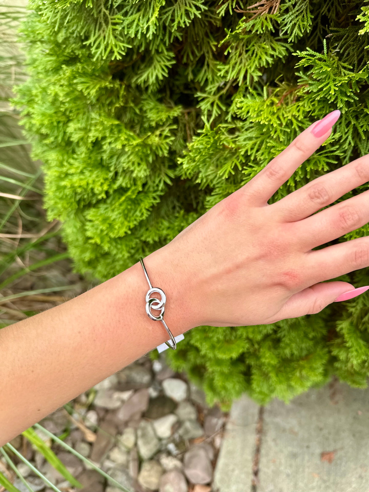 Knotted Bracelet Rhodium