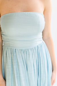 Soft Breeze Strapless Dress