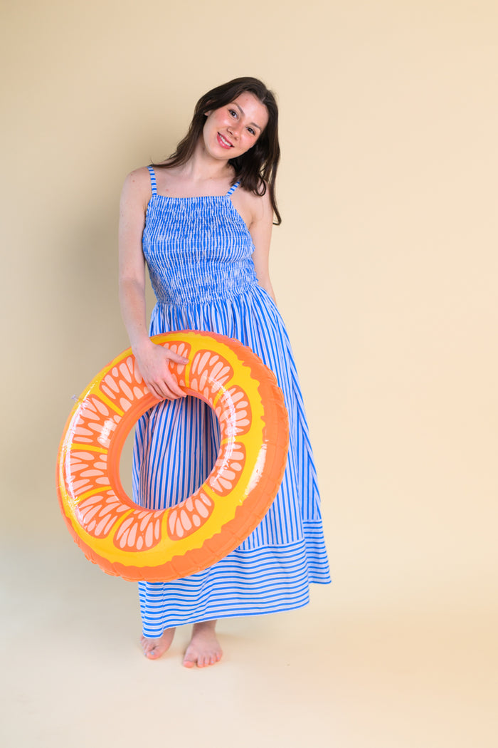 Coastal Getaway Smock Stripe Dress