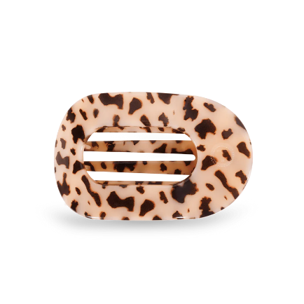 Blonde Tortoise Medium Flat Round Hair Clip
