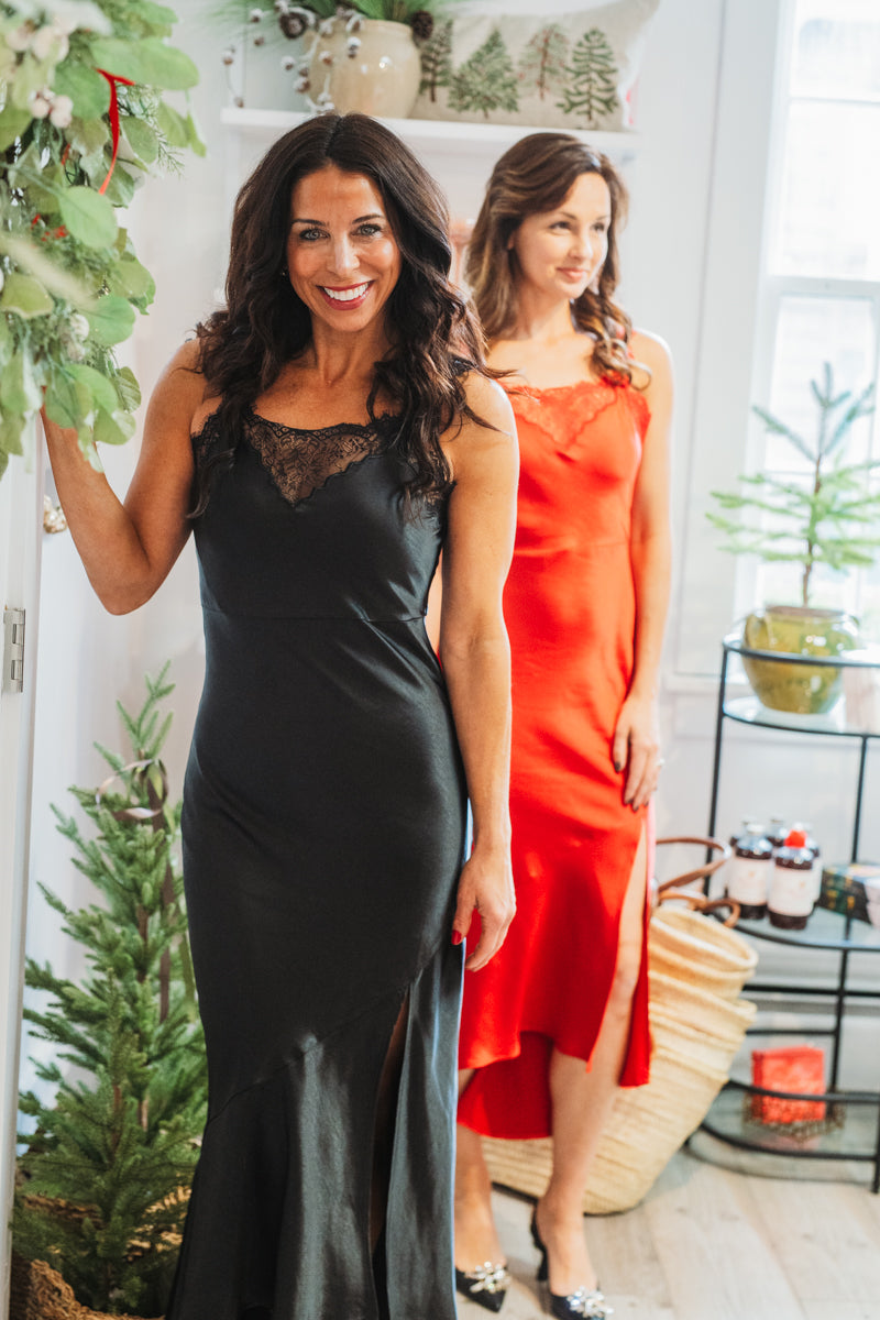 Last Night’s Satin Lace Dress