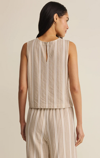 Sloane Knit Striped Top Cloud