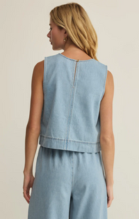 Sun Seeker Denim Tank Coastal Water