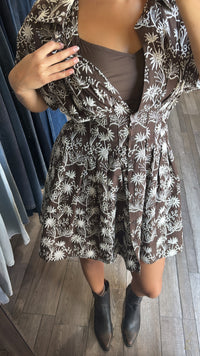 Café Floral Eyelet Dress