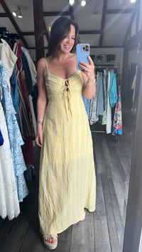 Yellow Stripe Maxi Dress