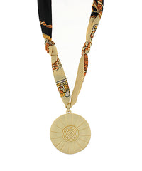 Sun Wheel Scarf Necklace