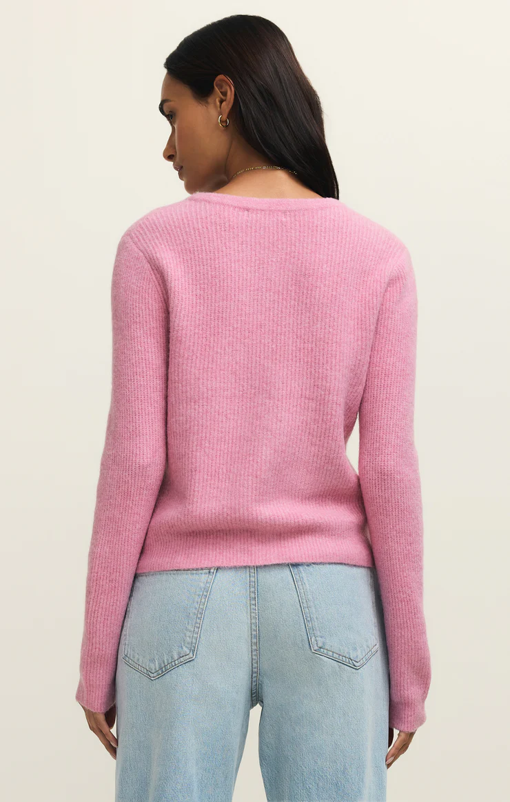 Medina Rib Cardigan Pink Crush
