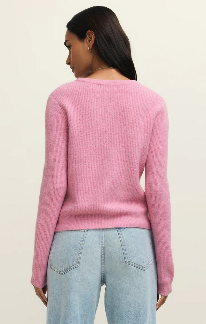 Medina Rib Cardigan Pink Crush