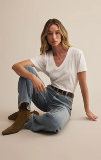 Weekdays V-Neck Tee White