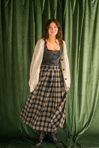 Plaid & Proper Pleated Midi Skirt