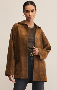 Decker Suede Chore Jacket Cognac